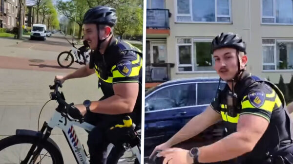 Scooter besluit een potje te racen tegen de e-bike van oom agent