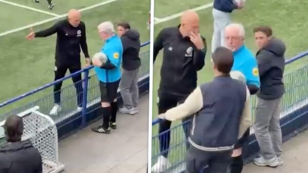 Video: Arjen Robben botst met scheids en geeft Wilfred Genee een duw