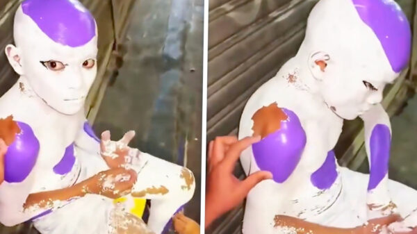 Moeder van het jaar trakteert zoon op een permanent Frieza-huidje