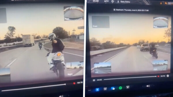 Bizarre TeslaCam-beelden tonen gruwelijk motorongeluk na road rage