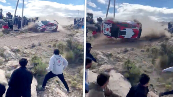 Bizarre beelden: Dode en 2 gewonden nadat rallyauto het publiek in rijdt in Córdoba