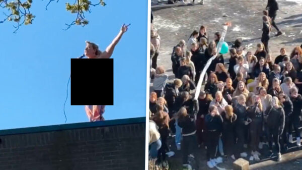 Examenstuntje hoor: IrisQueen gooit remmen (en haar topje) los op het Don Bosco College!