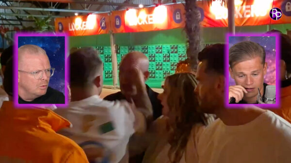 Beelden: Michael van Gerwen krijgt klappen op Koningsnacht