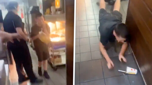 Friet jatten achter de McDonald’s-balie loopt beroerd af voor deze knul
