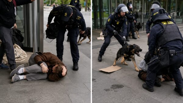 Deense politie knuppelt XR-demonstranten hardhandig weg bij blokkade van Maersk