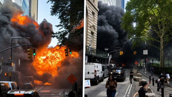 Toeristen rennen voor hun leven na bizarre vuurbal in New York