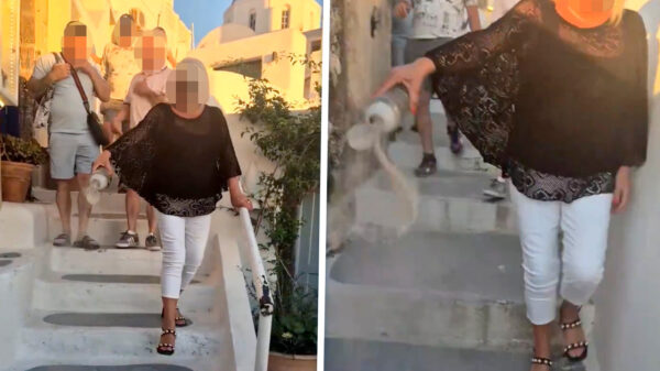 Zijn laatste wens ging in vervulling met een asverstrooiing op Santorini