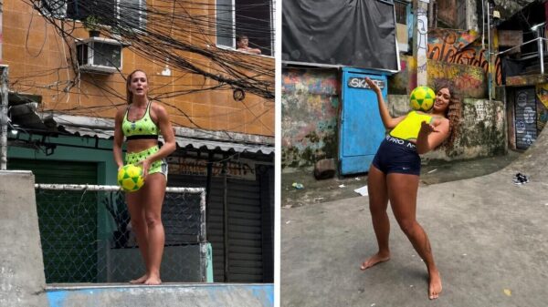 Braziliaanse balvirtuozen in favela geven masterclass hooghouden