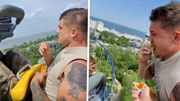 YouTuber levenslang geweerd bij Six Flags na kipnuggets in achtbaan