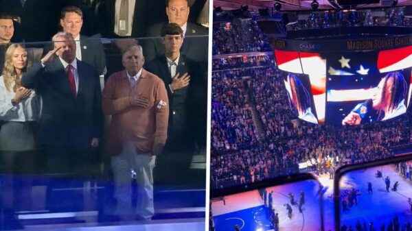 Saluerende Donald Trump uitgefloten tijdens volkslied bij NBA-finale in New York