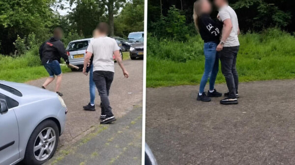Bizarre beelden: Burenruzie in het Friese Borgum escaleert met knuppels!