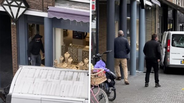 Beelden: Schoten gelost bij een brute overval op een juwelier in Arnhem