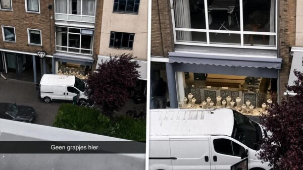 Beelden: Schoten gelost bij een brute overval op een juwelier in Arnhem