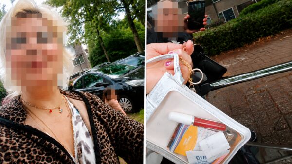 Moeder van het jaar bekrast auto samen met koter en maakt er een video van