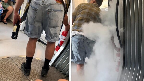 Dronken mafklapper spuit brandblusser leeg en zet metro in Florence op stelten