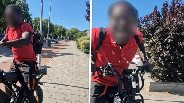 Ranzig: Fatbiker gaat als een lama tekeer en bespuugt automobilist