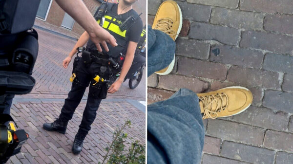 Opgefokte fatbiker gaat he-le-maal los en scheldt agenten de huid vol