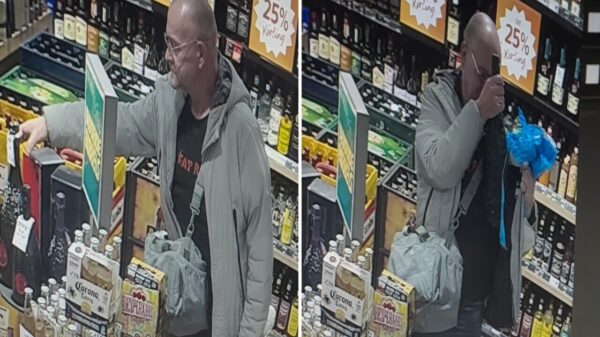 Ouwe steeldief jat dure fles bij Gall & Gall Janssen en zwaait rustig naar personeel