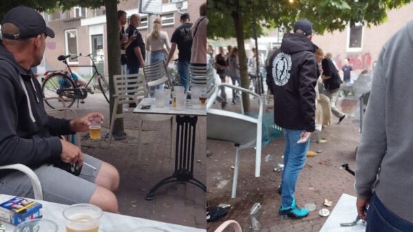 Terras verandert in één grote puinhoop tijdens Vierdaagsefeesten in Nijmegen