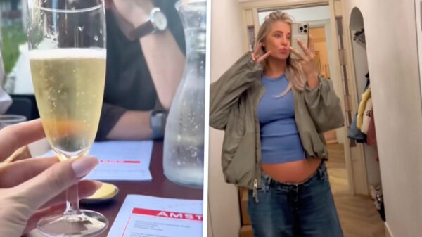 Nicola Ebbink schokt volgers met drinken Champagne tijdens zwangerschap