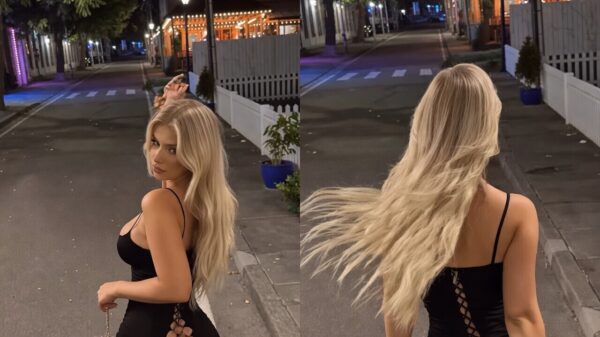 Portugese influencer start nieuwe modetrend met jurkje zonder achterkant