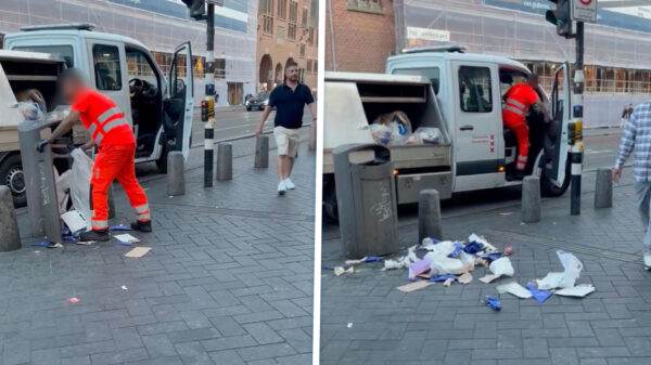Amsterdam heeft een afvalprobleem en deze vuilnisman helpt niet echt mee