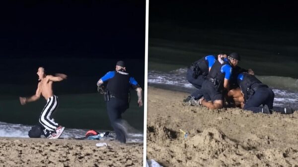 Zo dan! Arrestant probeert agent uit te schakelen met vliegende karatetrap