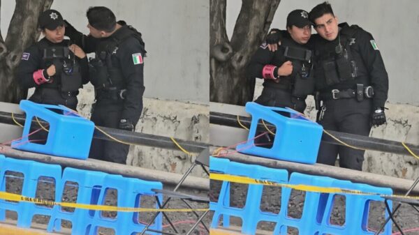 Mexicaanse politieagent mishandelt vrouwelijke collega midden op straat