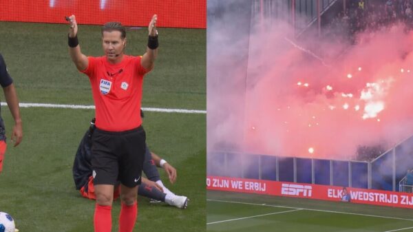 Vijf Cambuur-supporters gewond geraakt door vuurwerk van Feyenoord-'fans'
