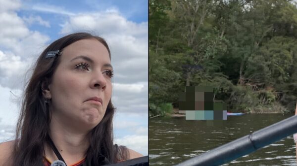 Stelletje gaat los langs de waterkant en wordt vol betrapt door nietsvermoedende streamer