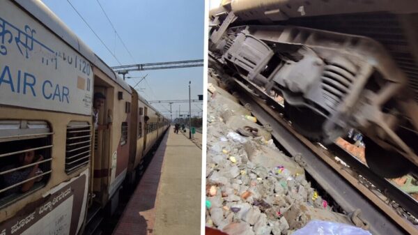 Gitarist wil rijdende trein halen en eindigt bijna als spoorwegpannenkoek