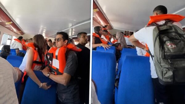 Beelden: Passagiers filmen het moment dat hun veerboot omslaat bij Cyprus