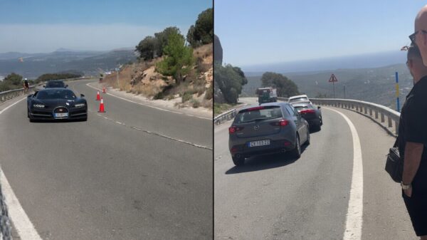Oeps: Volkswagen-bestuurder rijdt achterop Bugatti Tourbillon in Sierra Nevada