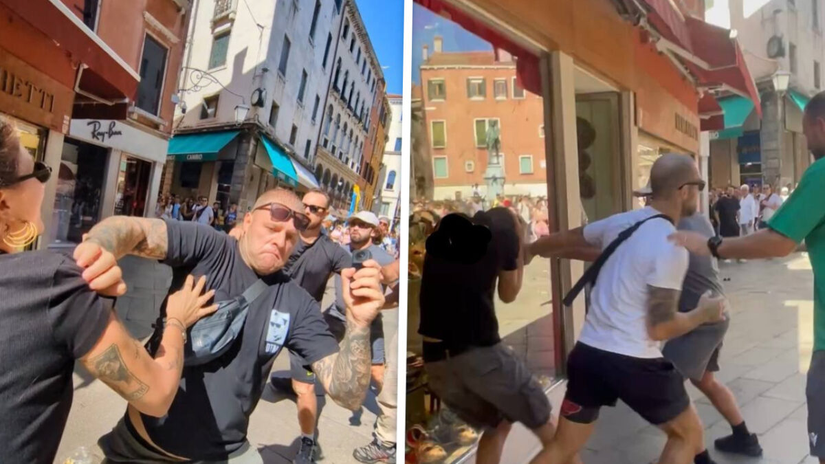 Beelden: Dutch Travel Maniac beukt van zich af tijdens vechtpartij in Venetië