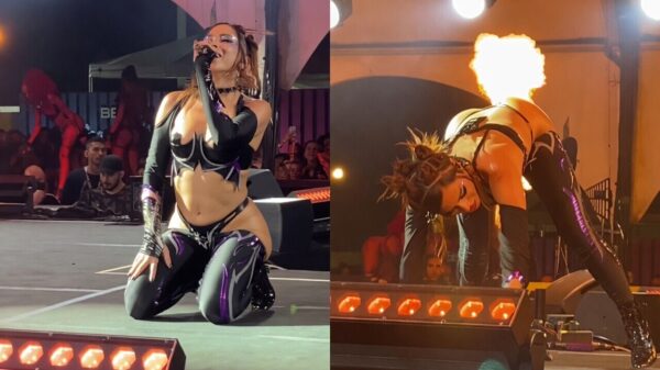 Braziliaanse Anitta heeft duidelijk iets te pittig gegeten voor ze het podium opging