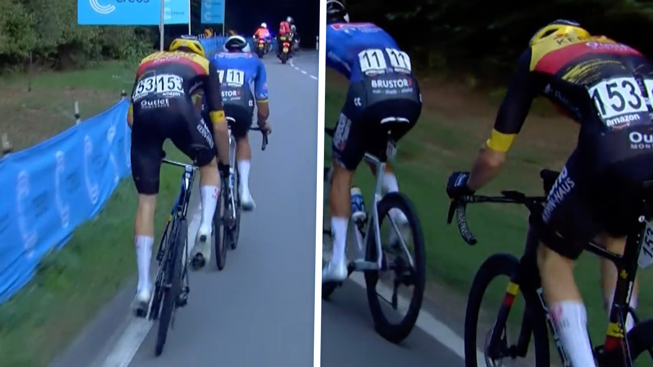 In het wiel van Mathieu van der Poel blijven zitten is behoorlijk pittig