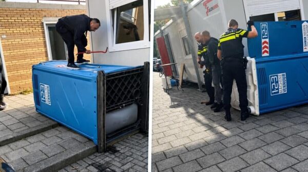 Heerlijke karma voor kansenparel die fatbike jatte: de stinkende dixi-bajes