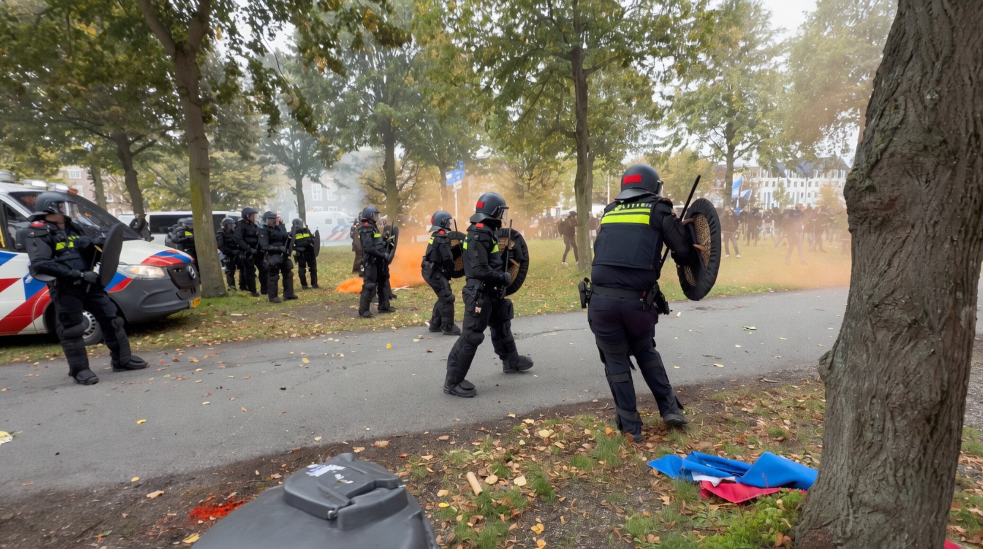 Chaos op het Malieveld: ME grijpt in als extreemrechtse mars uit de hand loopt