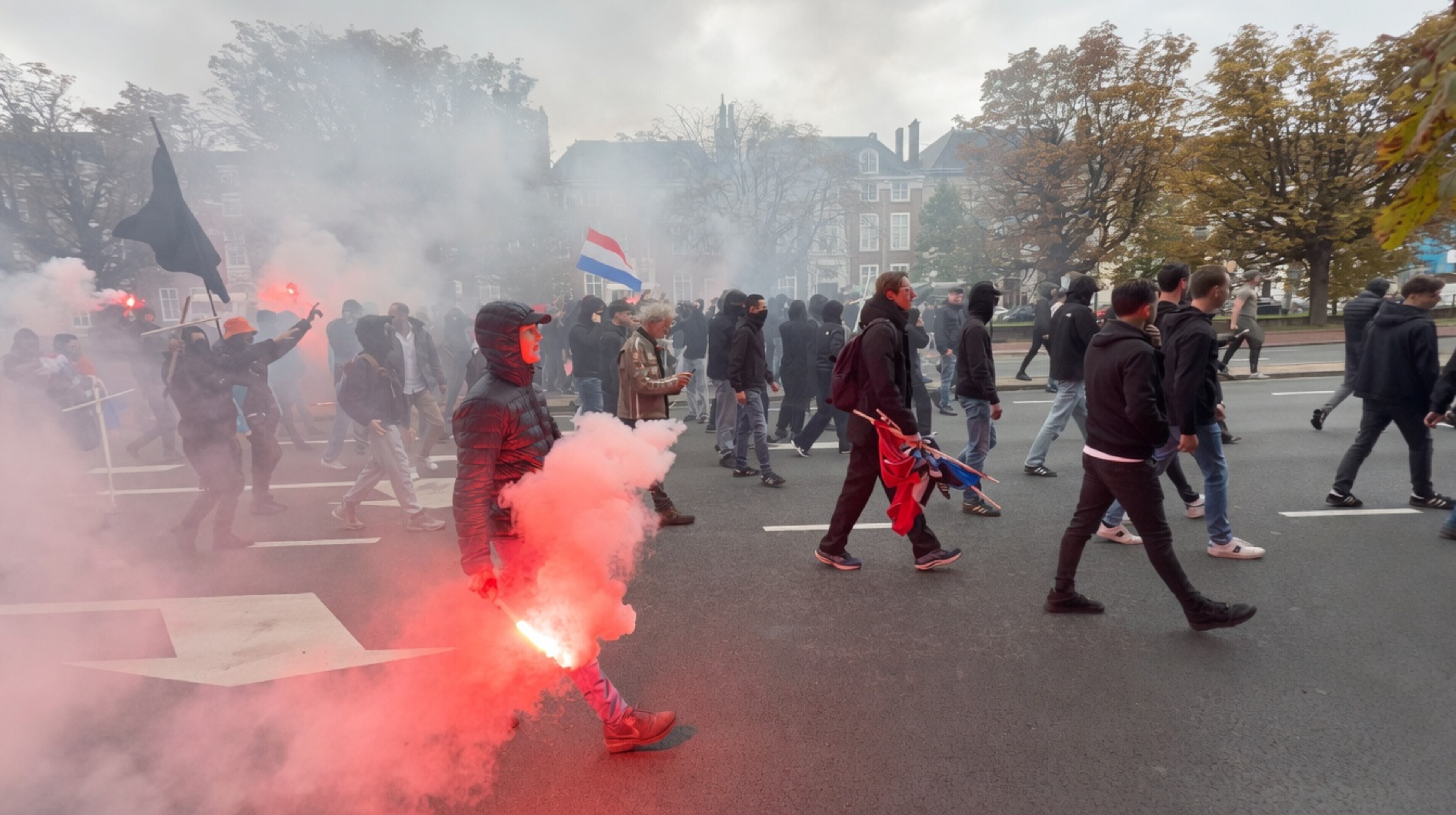 Chaos op het Malieveld: ME grijpt in als extreemrechtse mars uit de hand loopt