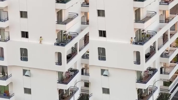 Vakantiekoter heeft een binnendoorweg naar het balkon gevonden