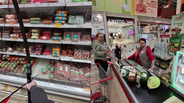 Echte mannen schieten hun eten zelf bij elkaar... in de supermarkt