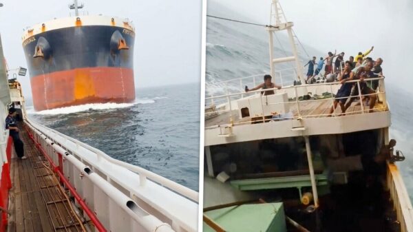 Vrachtschip van 229 meter ramt Chinese vissersboot bij Straat van Singapore