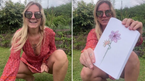 Sophia laat haar tekentalent zien, maar wij raken toch een beetje afgeleid
