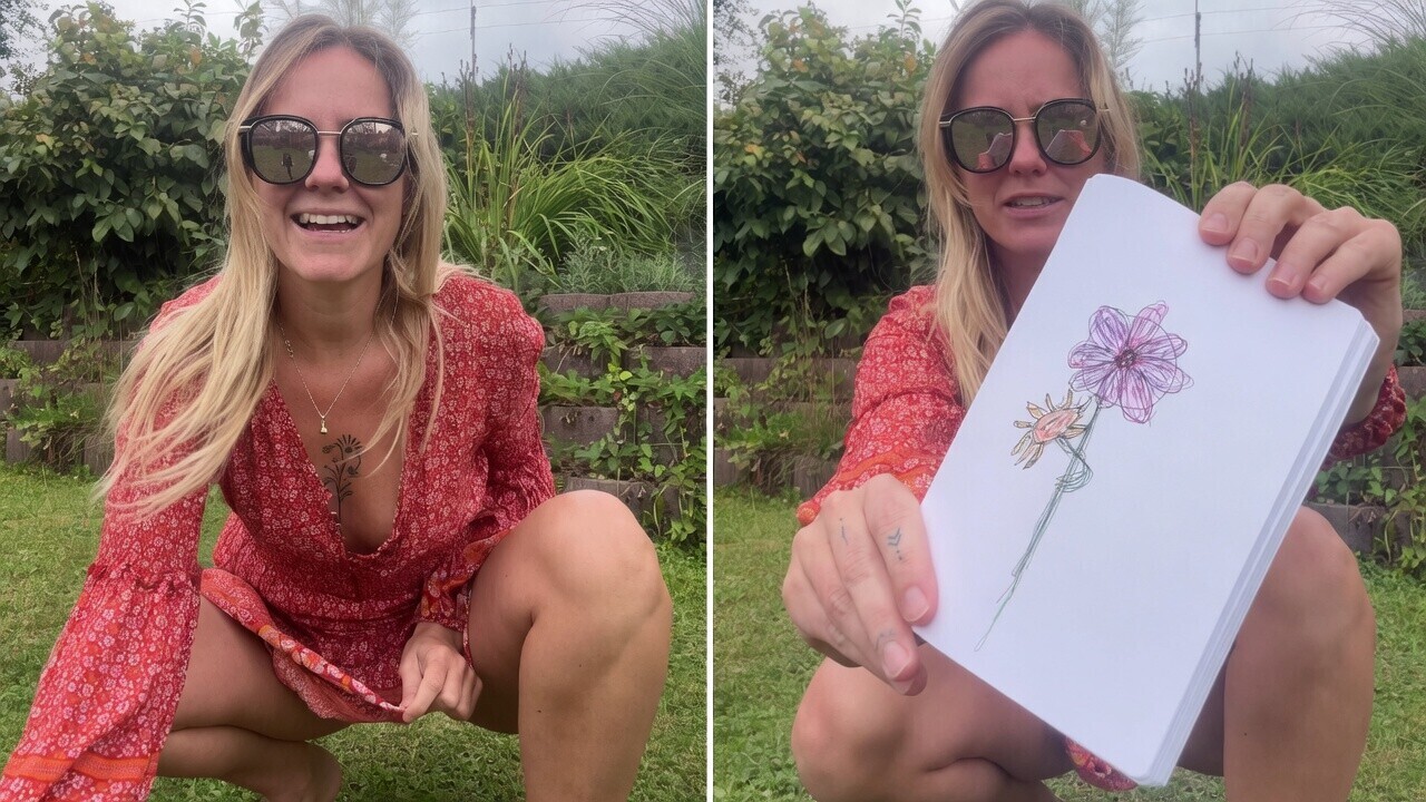 Sophia laat haar tekentalent zien, maar wij raken toch een beetje afgeleid