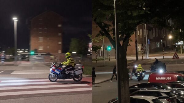 Groepje idioten saboteert motoragent tijdens achtervolging in Slotermeer