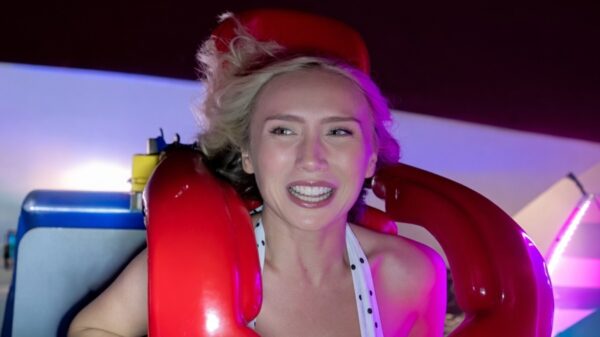 Blondje moet tijdens slingshot alles op alles zetten om de boel te redden