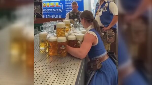 Juffrouw, 83 biertjes graag!