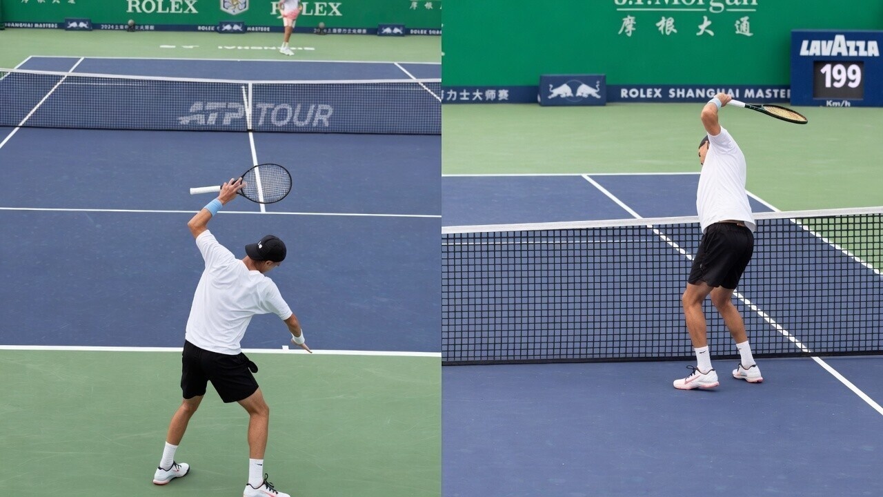 Tennisser Térence Atmane gaat als een idioot tekeer op de tennisbaan