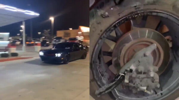 Dodge Challenger wordt afgeschreven na over het hoofd zien van drempeltje