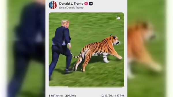 Trump had die tijger natuurlijk zelf aangepakt